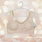 Maternity Front Open Button Bra - Cotton Nursing Bra for New Moms