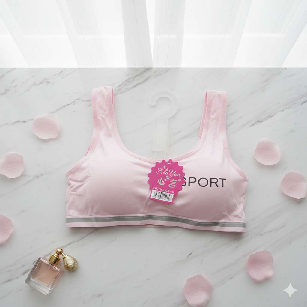Flourish Padded Cotton Sports Bra - Wireless & Free Size