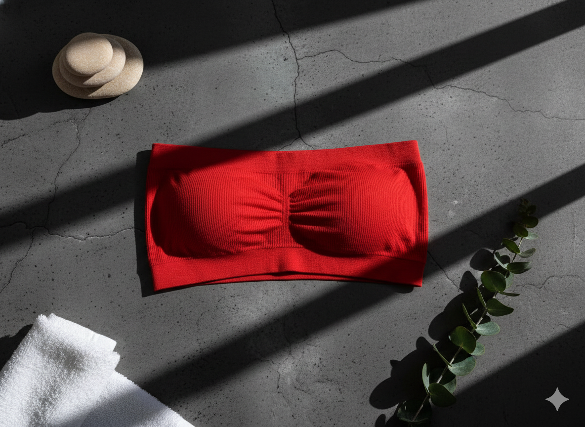 Seamless Strapless Bandeau Bra - Padded Tube Top Bra for Women