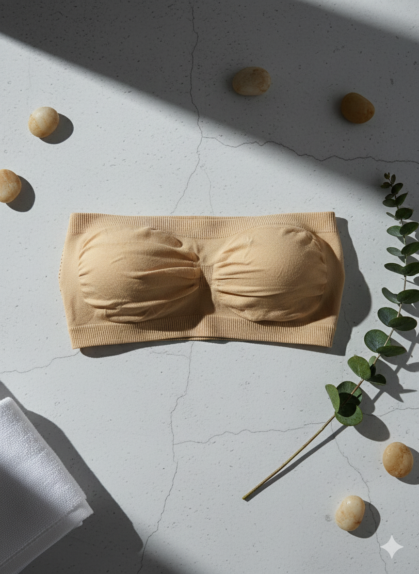 Seamless Strapless Bandeau Bra - Padded Tube Top Bra for Women