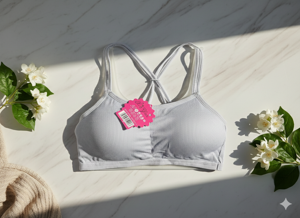 Flourish Padded Interlock BD Bra for Girls - Premium Free Size