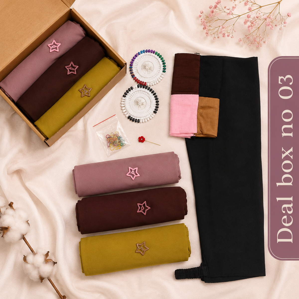 Bin Imtiaz Premium Hijab Deal Box – Complete Essentials Set