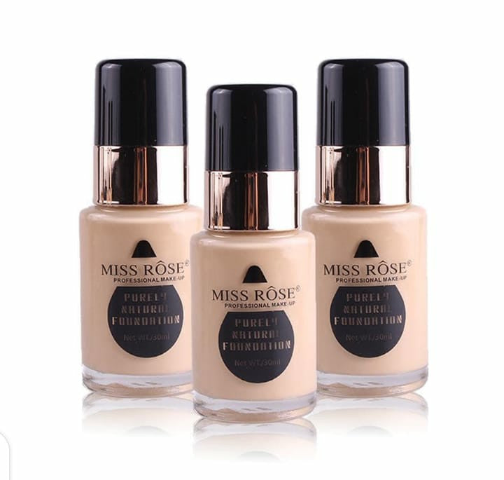 Liquid Foundation Makeup Cover Miss Rose - Purely Natural - 30ml