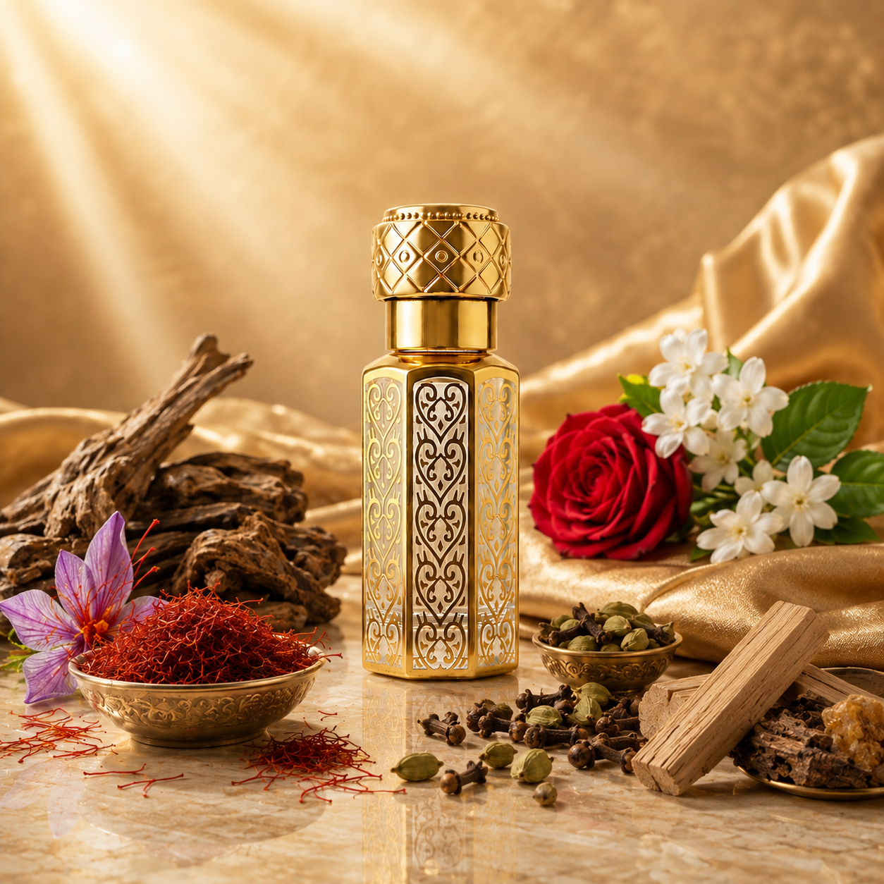 Zafrani Shamama Attar – Premium Concentrated Attar (12ml) | Bin Imtiaz Dar-ul-Atoor