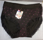 Comfortable Lace Trim Printed Panties - Free Size