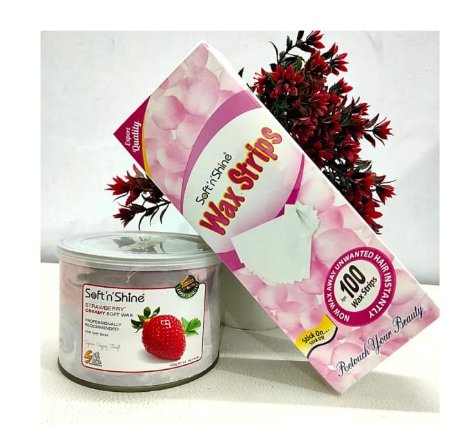 Soft Wax - Tin Pack 400 gm with 100 Strips Pack