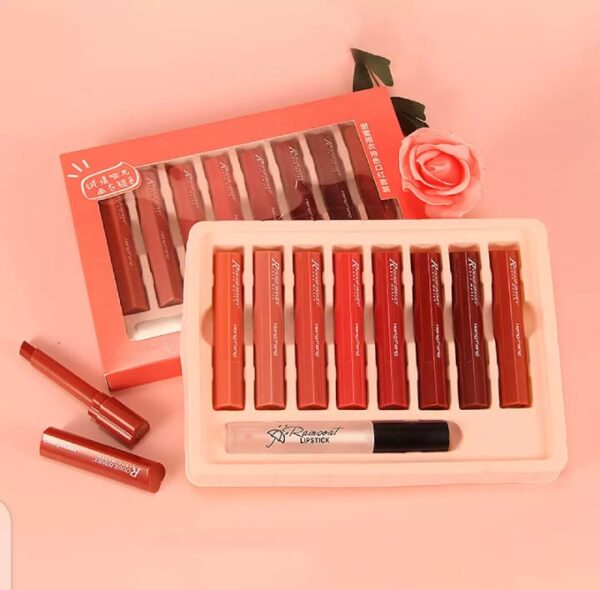 HENG FANG 8PCS Waterproof Long Lasting Matte Lipstick Shiner - Image 9