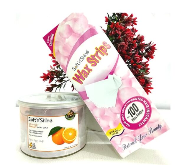 Soft Wax - Tin Pack 400 gm with 100 Strips Pack - Image 3