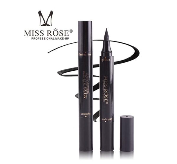 Miss Rose Dual Eyeliner Pen And Winged Stamp Black