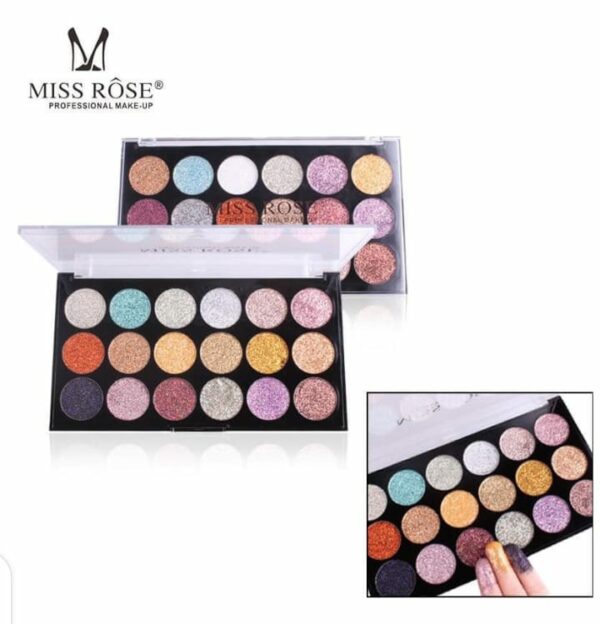 MissRose 18-Color Sequin Glitter Eyeshadow Palette