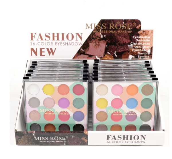 Miss Rose 16 Color Matte & Shimmer Eyeshadow Kit New