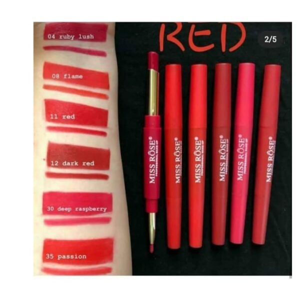 MISS ROSE Lipsticks Plus Liner 2 in 1 - Image 34