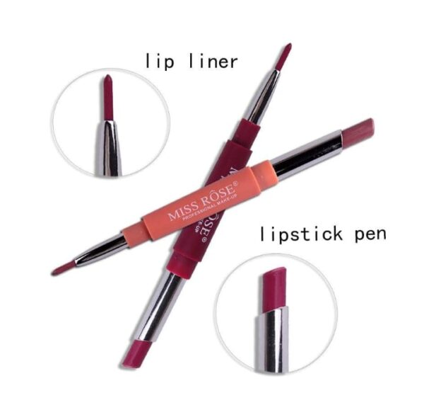 MISS ROSE Lipsticks Plus Liner 2 in 1 - Image 40