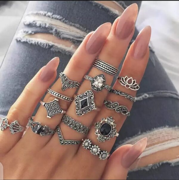 15 Pieces Rings For Girls - High Quality Imported Latest Design 15 pcs Ring Set For Girls - Ring Set For Women - Fashion Jewellery