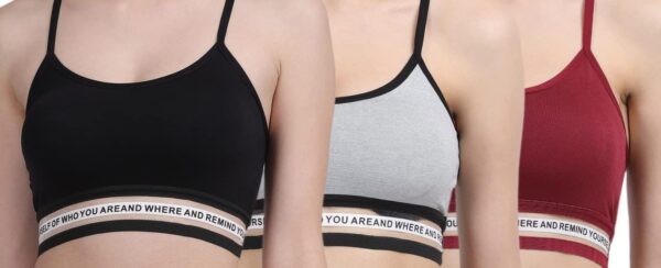 Women Padded Sports Non-Wired Bra - Image 2