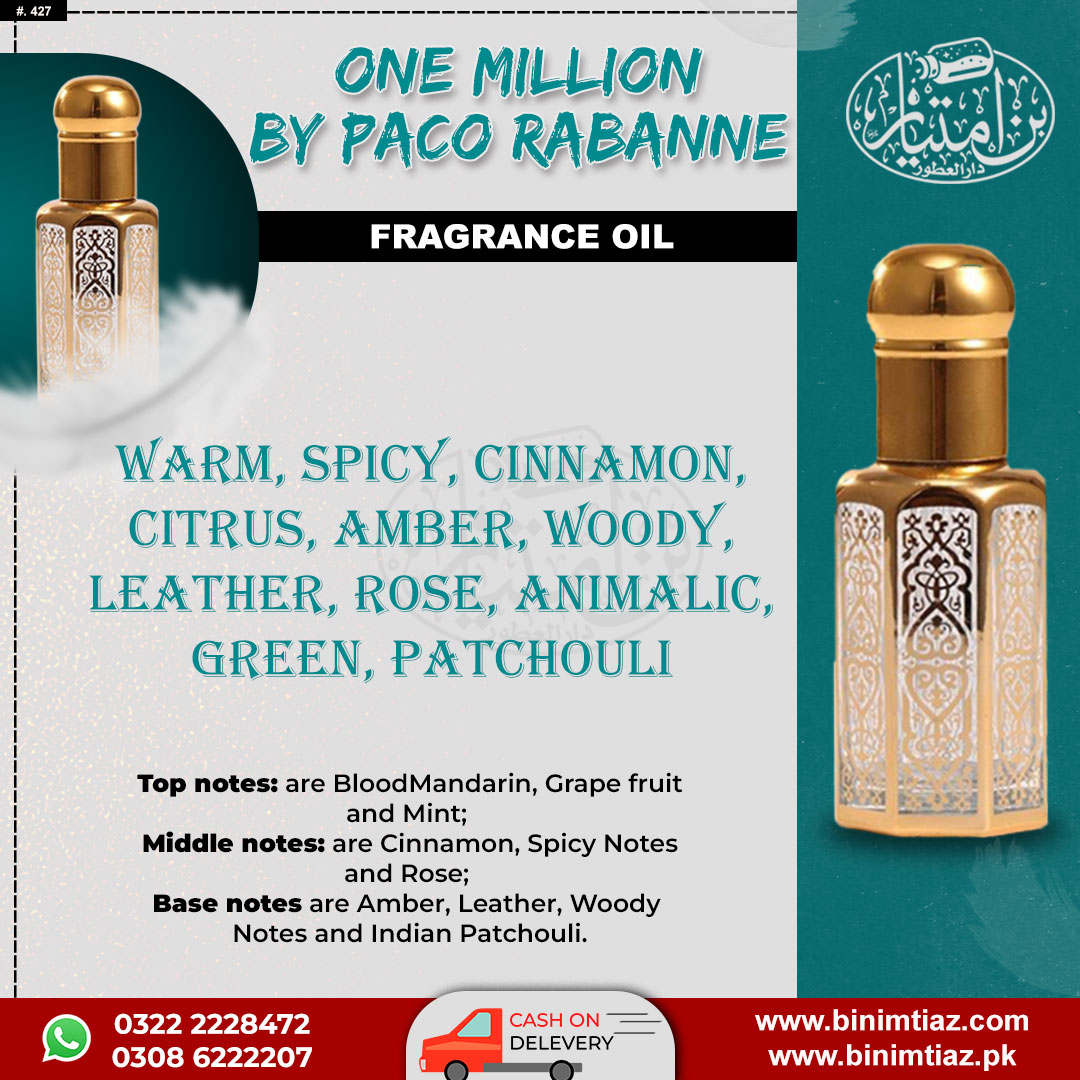 One Million BY Paco Rabanne (12-ML) (Fragrance From BinImtiaz)