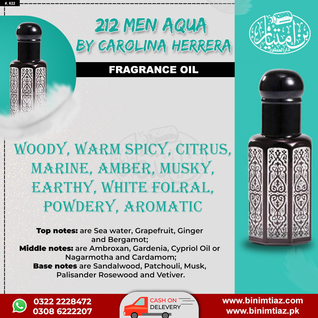 212 MEN AQUA(CAROLINA HERRERA) 12-ML(Fragrance From BinImtiaz)